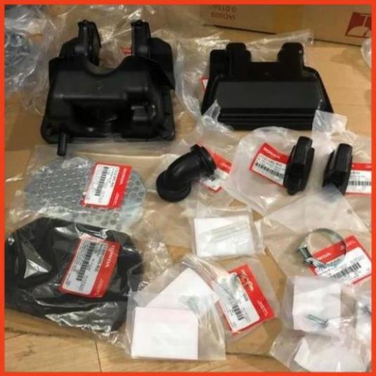 Bộ pô e lọc gió xe super dream, wave đầy đủ chi tiết zin honda