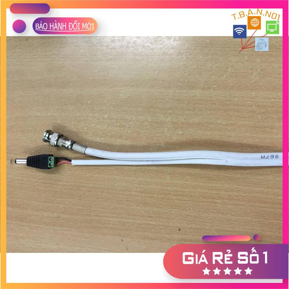 Combo 25 đến 75m cáp đồng trục liền nguồn chính hãng Sino hoặc Sunny