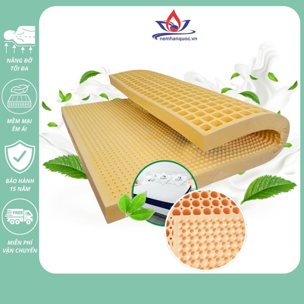 Nệm cao su massage, Nệm Sơn massage cao cấp 100% thiên nhiên êm ái, mềm mại, nâng đỡ cơ thể