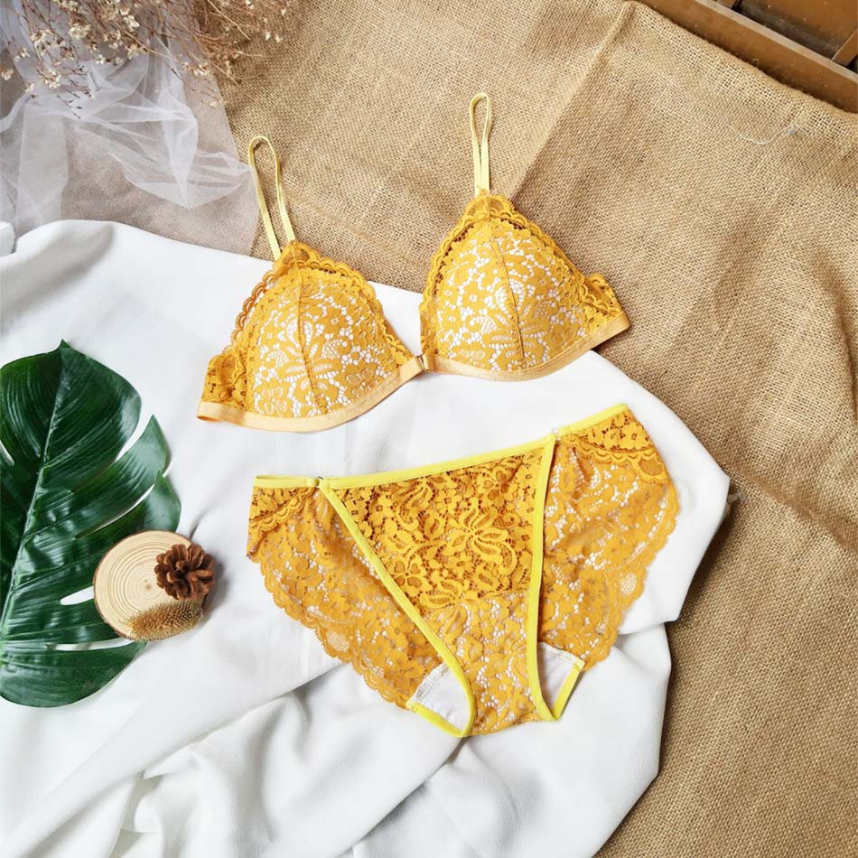 [GIÁ GỐC] Bộ bralette viền dây 2 màu hàng thiết kế độc quyền