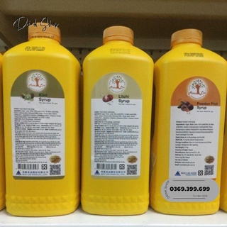 Siro (Syrup) Đài Loan Maulin Đủ Vị 2kg5 Đủ Vị Dưa Lưới, Bạc Hà, Đào, Vải, Dâu, Bạc Hà