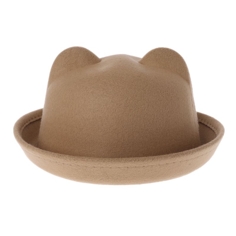 Youyo Mũ Fedora Len Lông Cừu Tai Mèo Thời Trang Unisex Cho Mẹ Và Bé