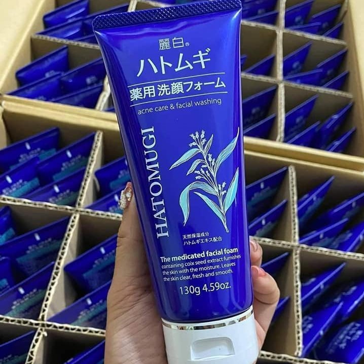 Sữa Rửa Mặt Hatomugi Cho Da Mụn Nhạy Cảm The Medicated Facial Foam - Tuýp 130g