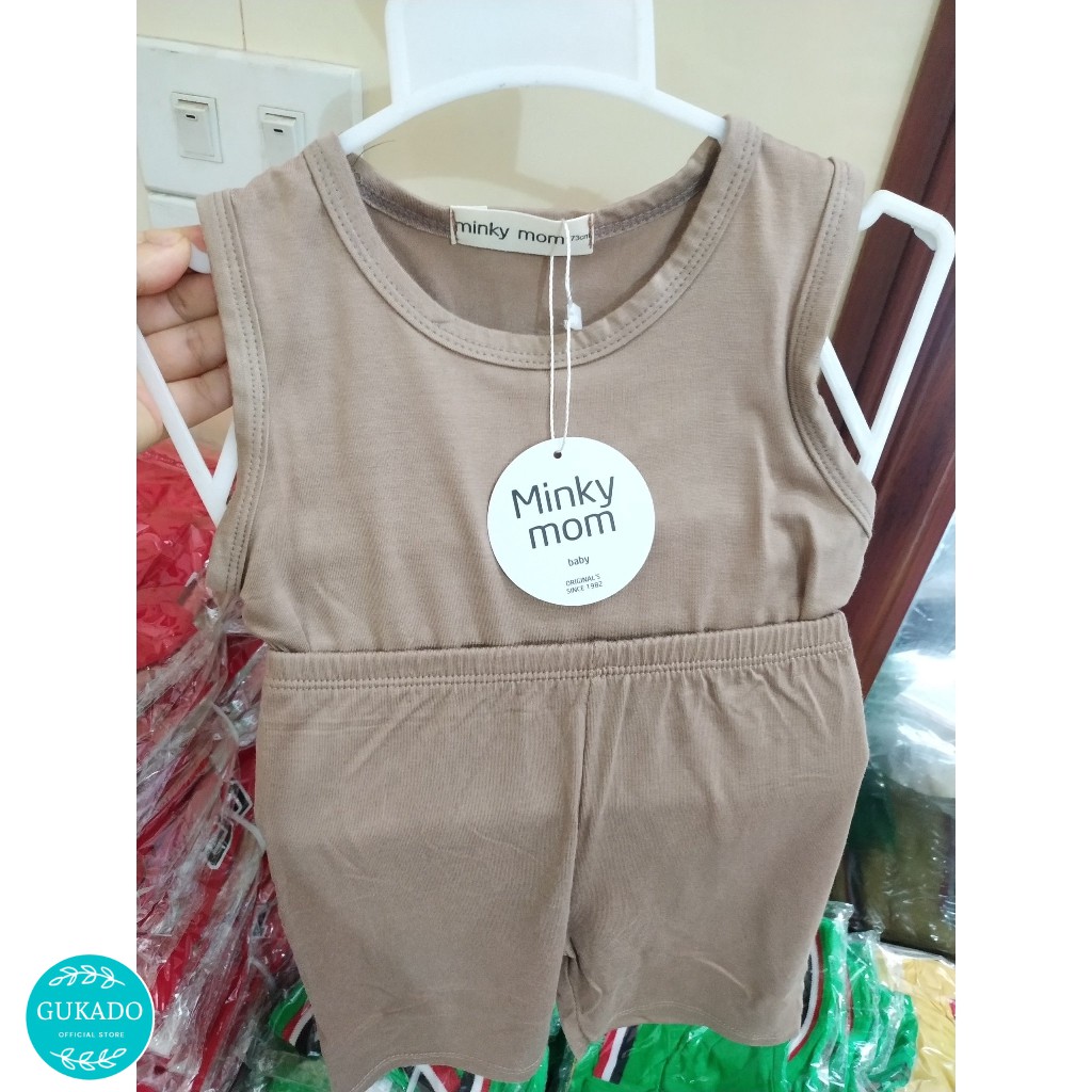 Bộ MINKY MOM Ba lỗ quần áo trẻ em chính hãng cho bé sơ sinh 0 24 tháng tuổi bé gái bé trai nam nữ quan ao tre em BSN5