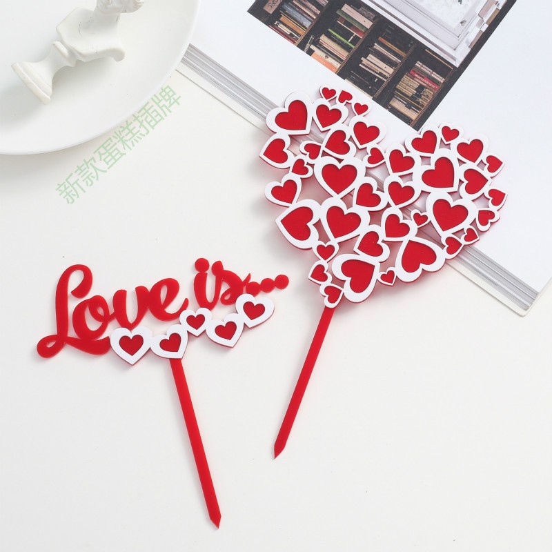 Happy Anniversary Cake Topper Happy Birthday Valentines Day Party Decorations Acrylic Bride Groom Mr Mrs Wedding XWNYDER