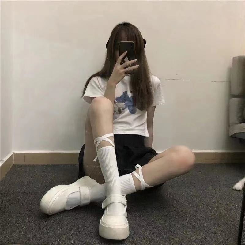 Vớ Đan Dây Chéo Ngang Bắp Chân Dài Ngang Bắp Chân 2 Kiểu Dáng Tùy Chọn Dành Cho Nữ