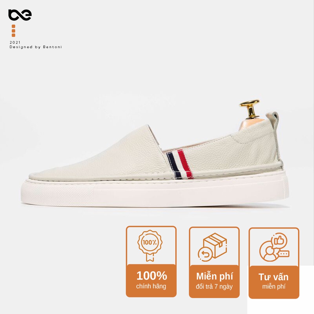 Giày lười nam Bentoni American Slip-on  thoáng khí, đế cao, da thật, tôn dáng