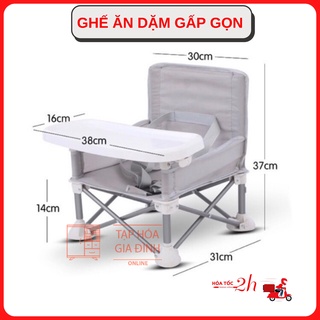 Ghế ăn dặm siêu nhẹ gấp gọn, có túi xách mang đi chơi đi du lịch cho bé