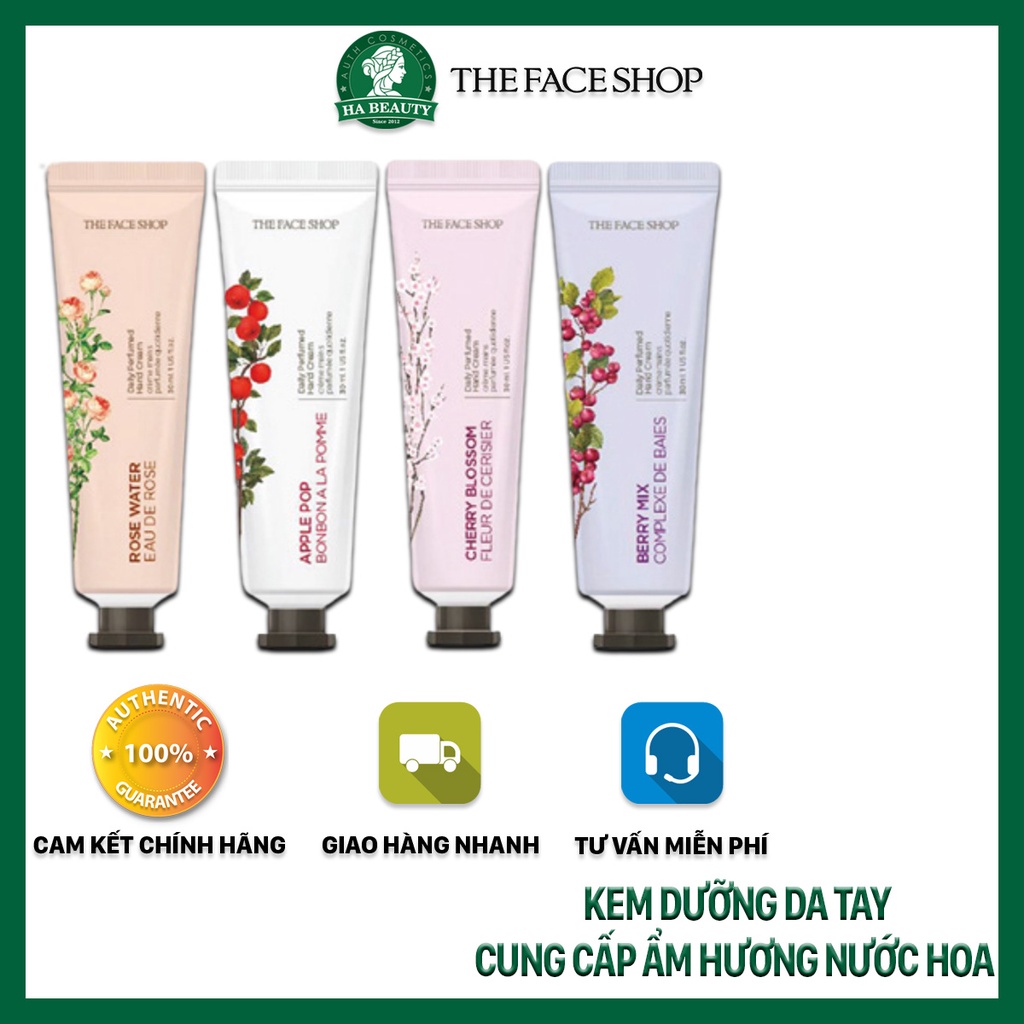 Kem dưỡng da tay cung cấp ẩm hương nước hoa thơm dịu The Face Shop Daily Perfume Hand Cream 30ml
