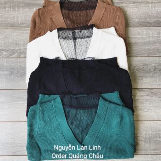 Áo len cổ ren ( ảnh thật )