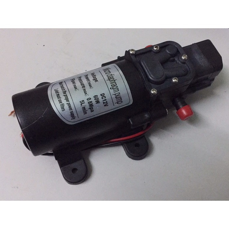 Máy bơm mini áp lực cao 12V 0.8Mpa tự mồi tự ngắt