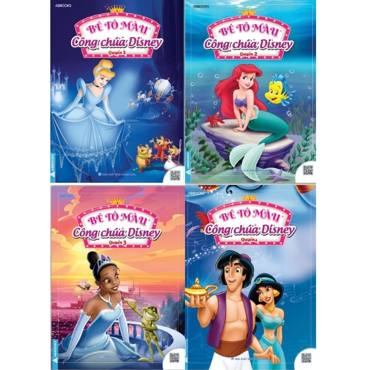 Sách - Combo Bé Tô Màu - Công Chúa Disney