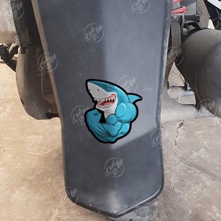 Bộ tem decal chống nước hình dán xe Hàm Răng Cá Mập NT 53