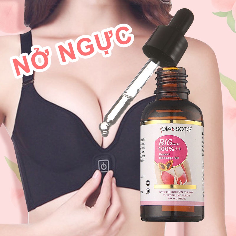 Qiansoto Tinh Dầu Nở Ngực Tăng Ngực Tăng Vòng 1 Enhancement Breast Oil Massage Upsize(40ML)()