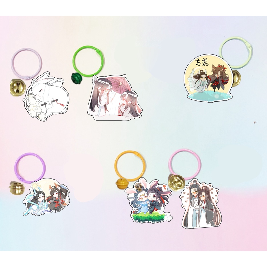 móc khoá trần tình lệnh dẹt vòng MKI33 móc khoá tiêu chiến vương nhất bác cute dễ thương