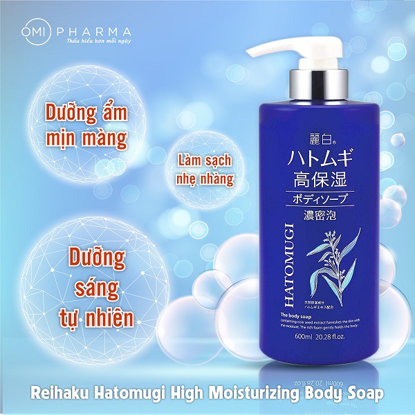 Sữa Tắm Trắng Da Hatomugi Moisturizing Washing Nhật Bản