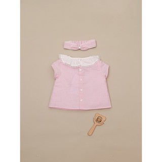 Áo Blouse Hồng Cổ Ren