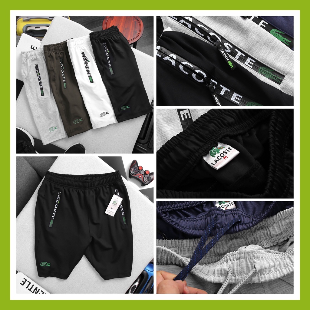 Quần Short Nam Thể Thao Lacoste Túi Zip