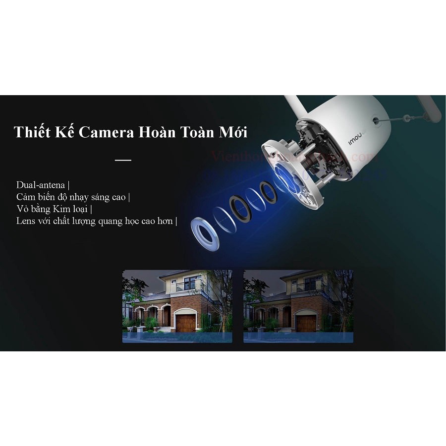 Camera IP Ngoài Trời IMOU F26FEP 2MP / F46FEP 4MP mầu ban đêm - Vỏ kim loại