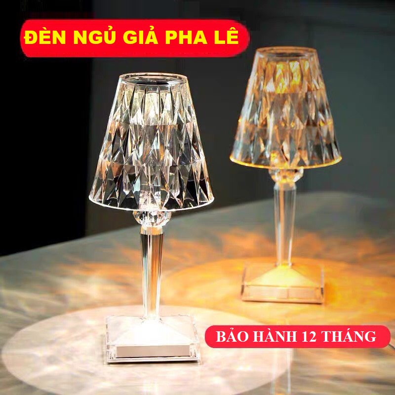 ĐÈN NGỦ MICA GIẢ PHA LÊ CAO CẤP KẾT HỢP TRANG TRÍ PHÒNG GIÁ - BẢO HÀNH 12 THÁNG