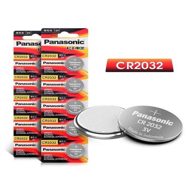 Vỉ pin lithium Panasonic CR2032 cúc áo 3v