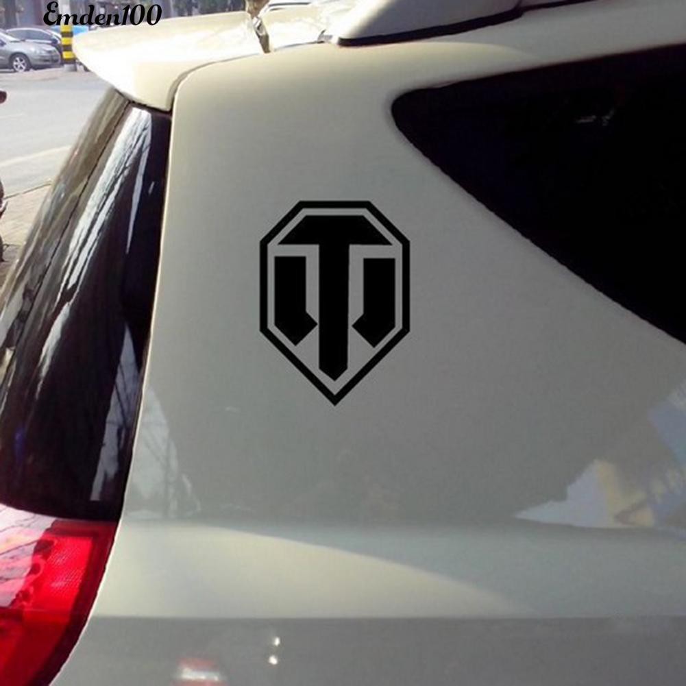 Miếng dán phản quang hình Logo xe tăng sáng tạo dùng để trang trí ô tô