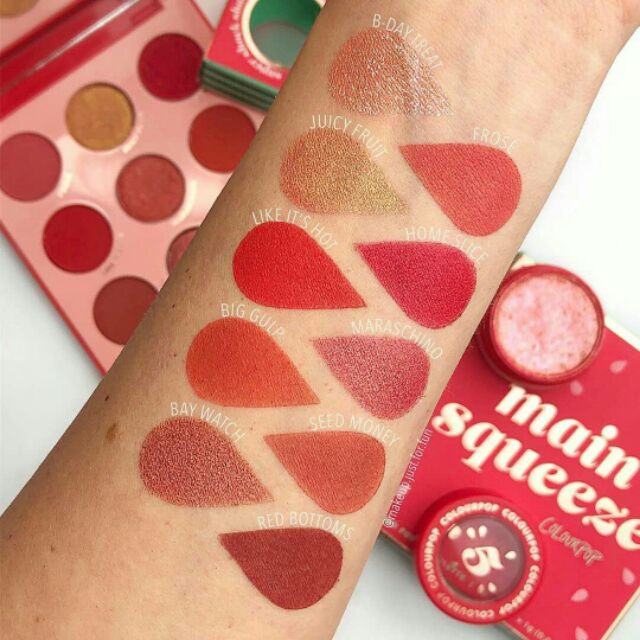 Bảng phấn mắt Colourpop 9 ô Main Squeeze,Baby Peach, Orange,Going coconut,Ornate,Grandeur,Baroque,Wild Child,Lucky penny