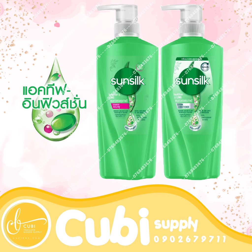 Dầu gội Sunsilk Co-creations Thái  - Xanh Lá Nuôi Dưỡng Tóc
