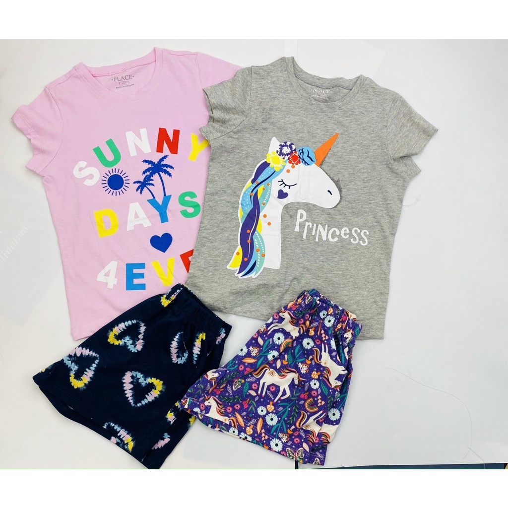 BỘ TAY NGẮN ĐẠI BÉ GÁI NHIỀU MẪU SIÊU ĐÁNG YÊU CHO BÉ 4-14 TUỔI