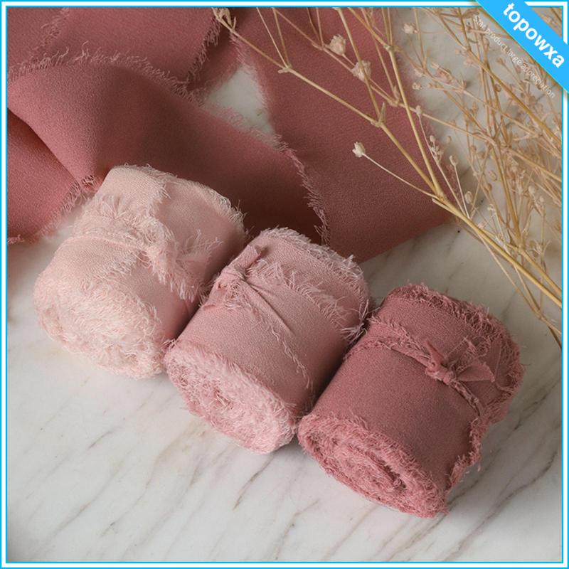 Set 3 Cuộn Ruy Băng Lụa Voan 2 "x 5yd Dùng Gói Quà Valentine