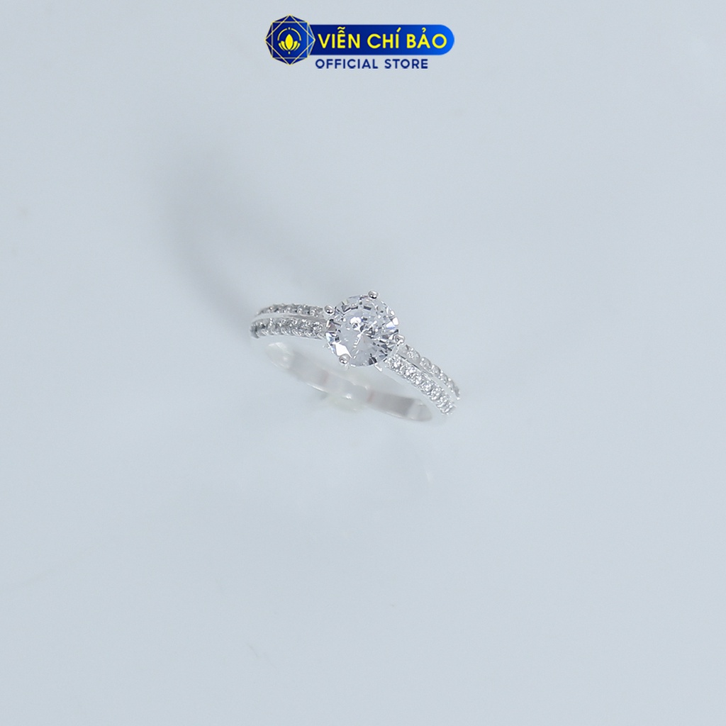 Nhẫn bạc nữ đính đá cao chất liệu bạc S925 thời trang phụ kiện trang sức nữ thương hiệu Viễn Chí Bảo N400615