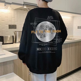 Áo Sweater Tay Dài Cổ Tròn Dáng Rộng In Hình Hành Tinh Kiểu Hồng Kông Thời Trang Xuân Thu Dành Cho Nam Và Nữ M-8Xl