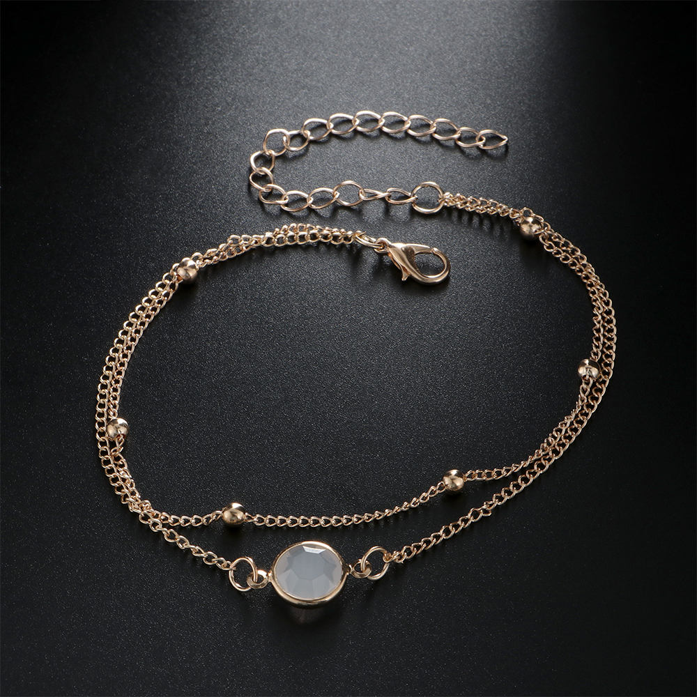 Lắc Chân Xỏ Hạt Phong Cách Boho Mihan1