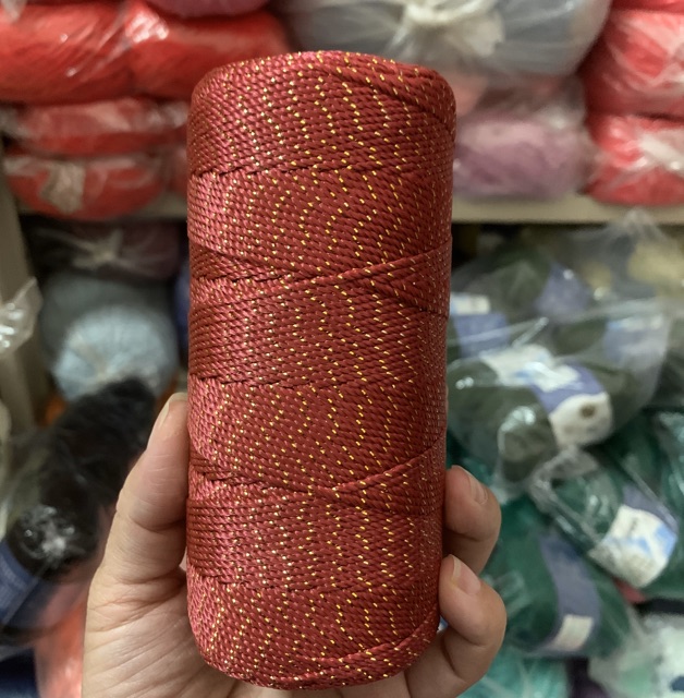 Sợi thô kim tuyến cuộn 200gr