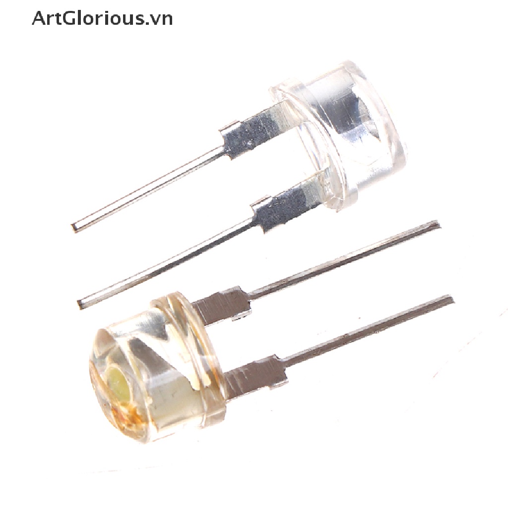 Bộ 10 Đèn LED Ánh Sáng Trắng 8mm 0.5W 3.0-3.2V