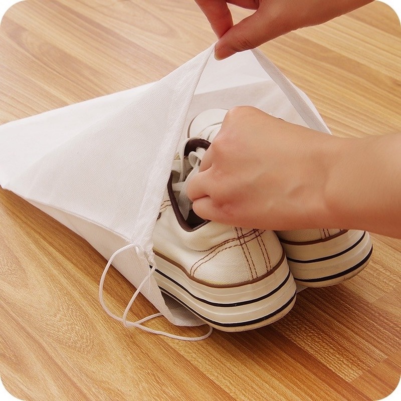 Túi Dây Rút Bằng Vải Không Dệt Đựng Giày Dép Đi Du Lịch Tiện Dụng