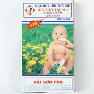 Gạc rơ lưỡi trẻ em Hải Sơn Pha hộp 5 cái