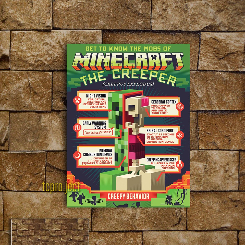 Áp Phích Treo Tường Trang Trí Hình Game Minecraft Độc Đáo