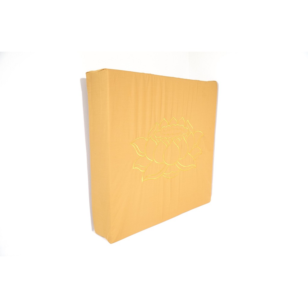 Toa cụ ngồi thiền làm lễ Phật vải mút thêu dày êm ái bền chắc nhiều màu - 48x47x10cm