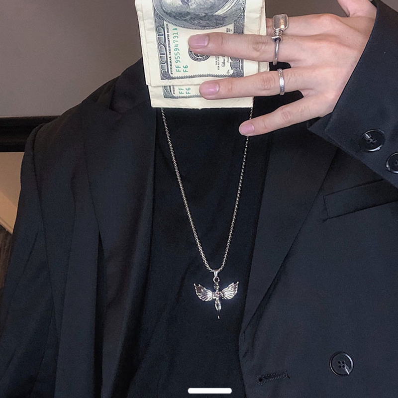 Dây Chuyền Mặt Hình Đôi Cánh Thiên Thần 1345 Phong Cách Hàn Quốc