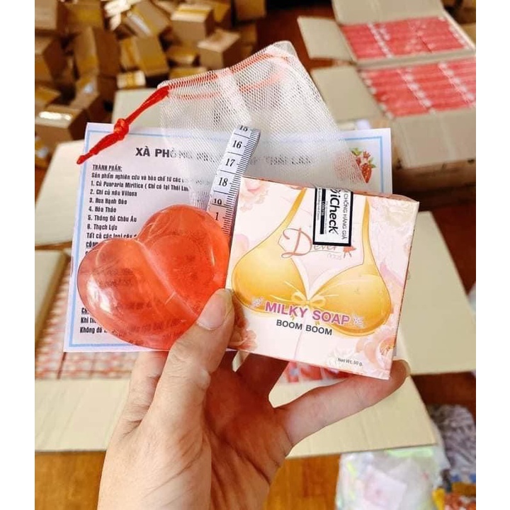 Xà phòng tăng vòng một, nở ngực milky soap thái lan chính hãng.