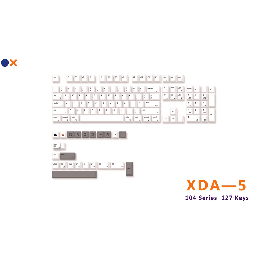 Bàn Phím Cơ PBT XDA 137 Phím Cho Gateron Cherry MX