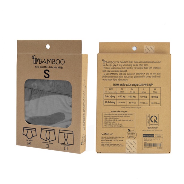 Combo 3 Quần Lót Tam Giác Nam Chất Liệu Bamboo Co Giãn Thoải Mái Y2010 M9  21548 |YaMe|