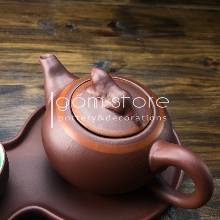 Ấm trà tử sa Bát Tràng độc ẩm có khay (nhiều dáng ấm) | BigBuy360 - bigbuy360.vn