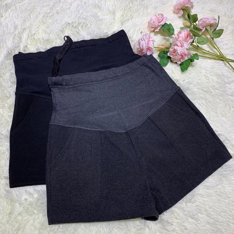 Quần đùi sooc dạ bầu mùa đông siêu ấm có chun chỉnh bụng