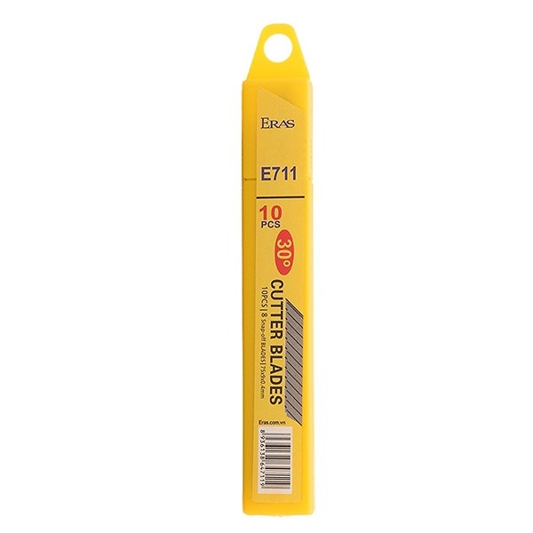 Lưỡi Dao Rọc Giấy Mỹ Thuật Thay Thế Sắc Bén Dễ Dàng Tháo Lắp- 30 Độ ERAS E711