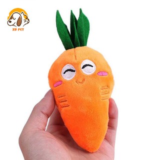 Thú Nhồi Bông Hình Củ Cà Rốt - Đồ Chơi Cho Thú Cưng ( Có Tiếng còi Kêu )