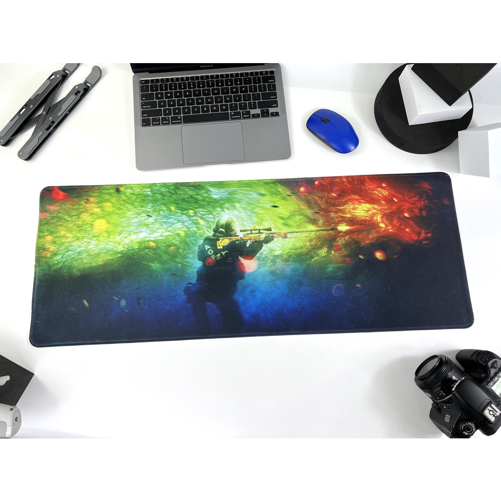 Lót chuột cỡ lớn 80x30cm dày 3mm, Pad di chuột chơi game, làm việc, Lót chuột họa tiết trải bàn nhiều hình