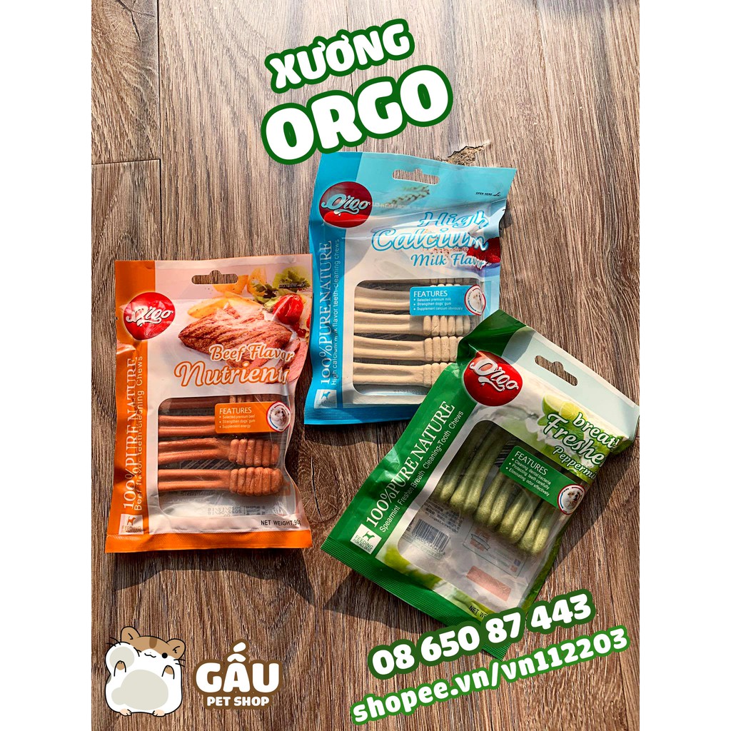 Xương Gặm Orgo Sạch Răng Thơm Miệng Cho Chó