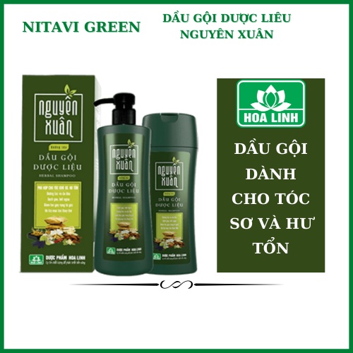 Dầu gội dược liệu Thảo dược Nguyên Xuân, hết gàu, giảm ngừa tóc hư tổn